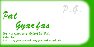pal gyarfas business card