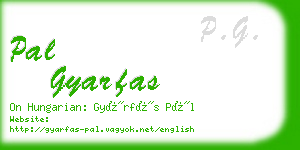 pal gyarfas business card